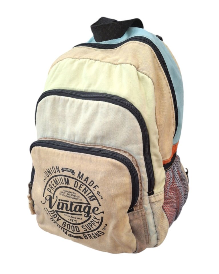 Old Cotton Cargo 5017 New Patchwork Çok Bölmeli Günlük Sırt Çantası