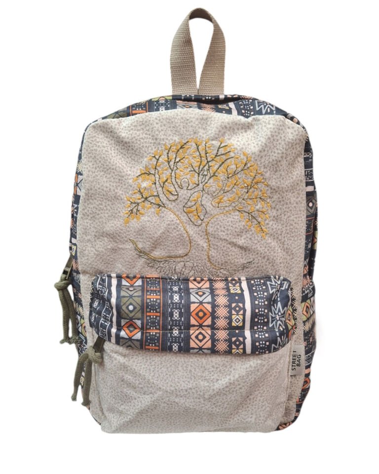 Street Bag Hayat Ağacı Nakışlı Etnik Günlük Sırt Çantası
