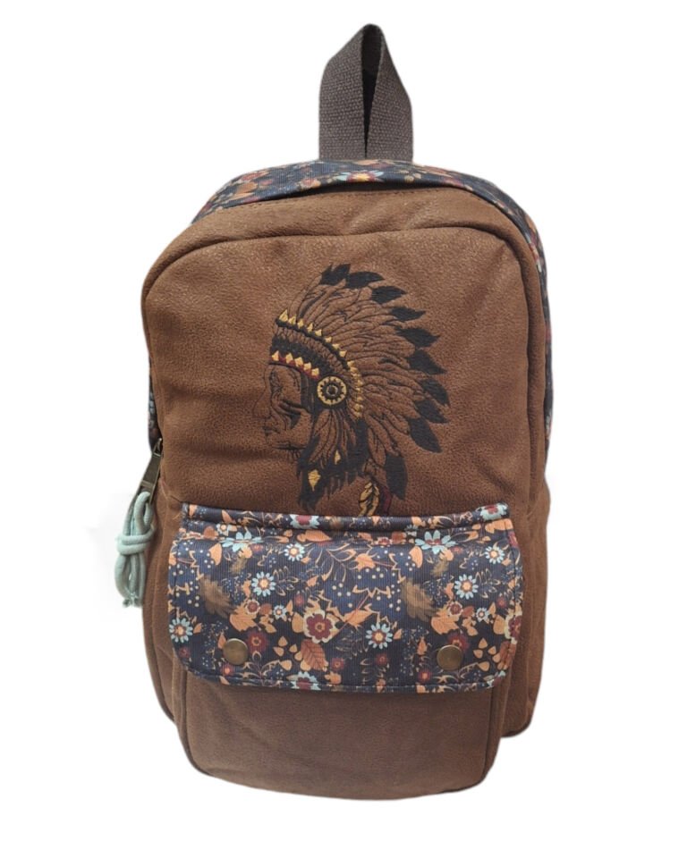 Street Bag Kızılderili Nakışlı Günlük Sırt Çantası
