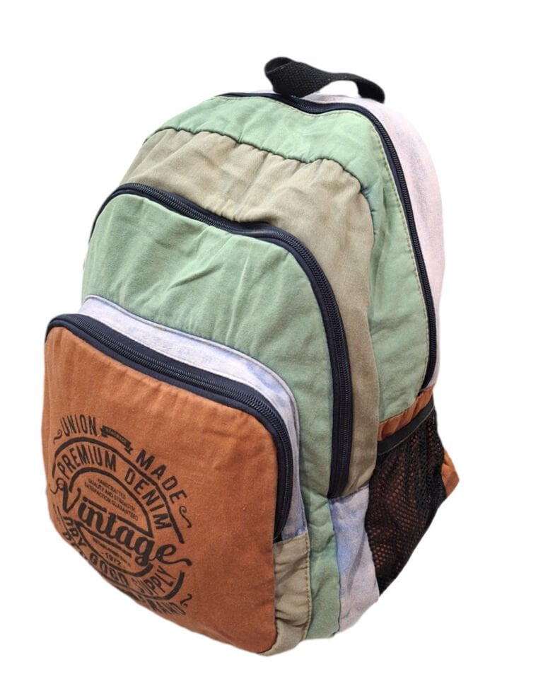 Old Cotton Cargo 5017 New Patchwork Çok Bölmeli Günlük Sırt Çantası