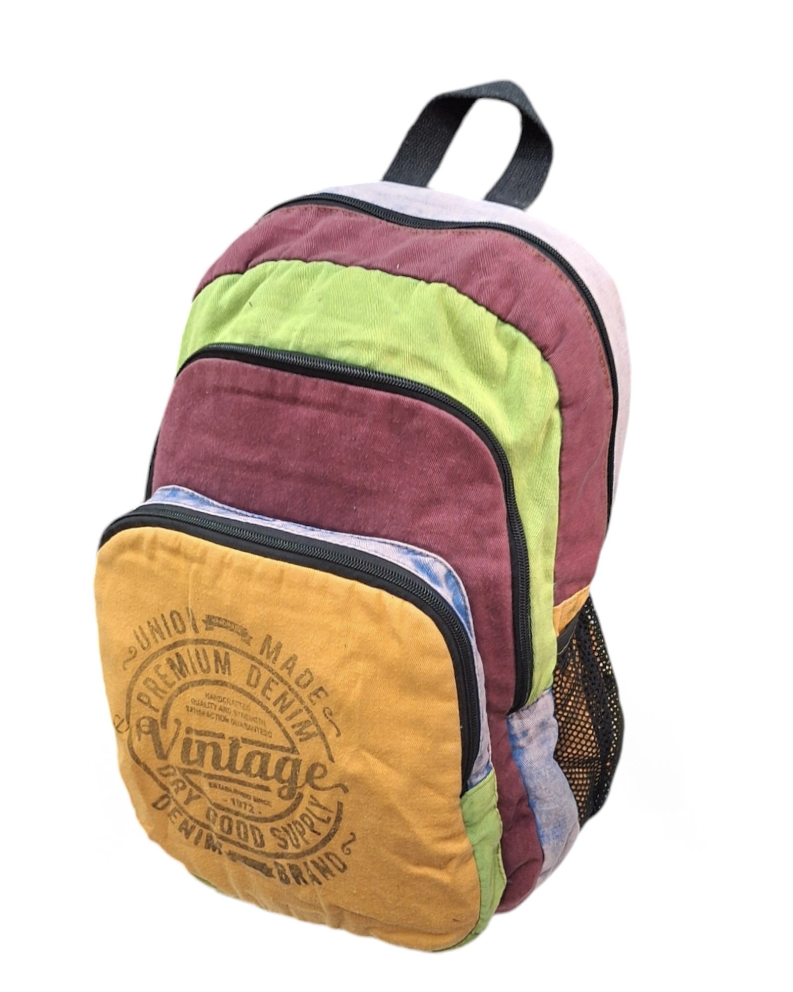 Old Cotton Cargo 5017 New Patchwork Çok Bölmeli Günlük Sırt Çantası