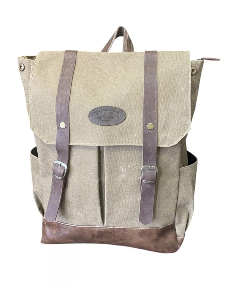 Old Cotton Cargo 7158 Mallow Bag Fonksiyonlu Kanvas Sırt Çantası